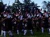massed bands leaving the field